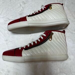 Miu Miu Red, Black, and off White Sneakers